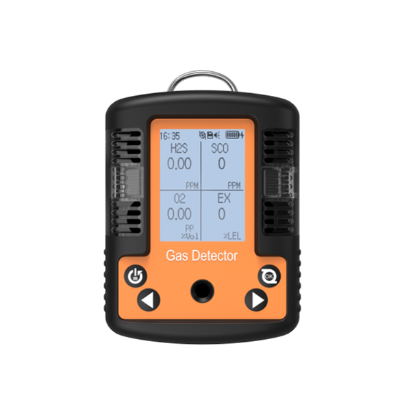 How can the four-in-one gas detector ensure safety during underground pipe network maintenance?